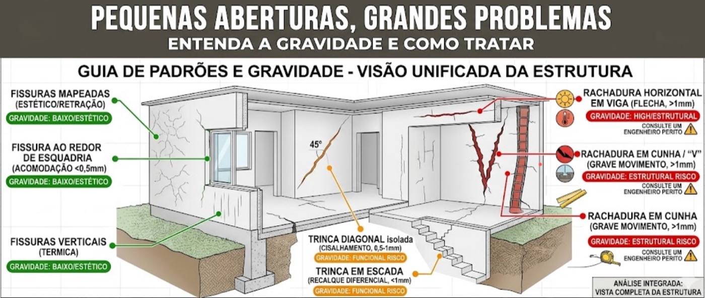 Fissura, Trinca, Rachadura: Guia Visual